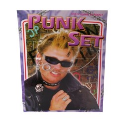 Party kiegészítő Punk szett 2részes (nyakpánt,lánc)