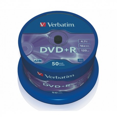 DVD-R Verbatim 4.7 GB 16x Azo 50 db hengeres tok