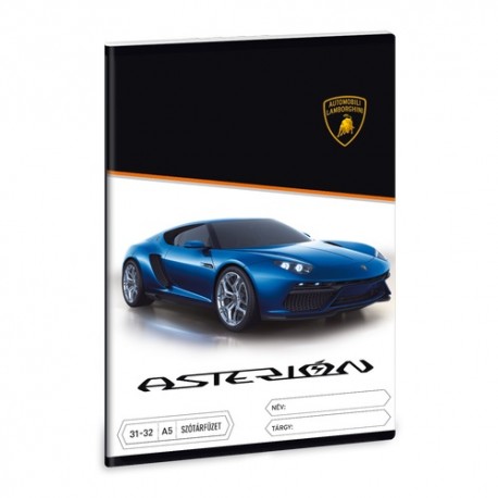 Füzet Ars Una kisalakú 31-32 szótár Lamborghini (769)16