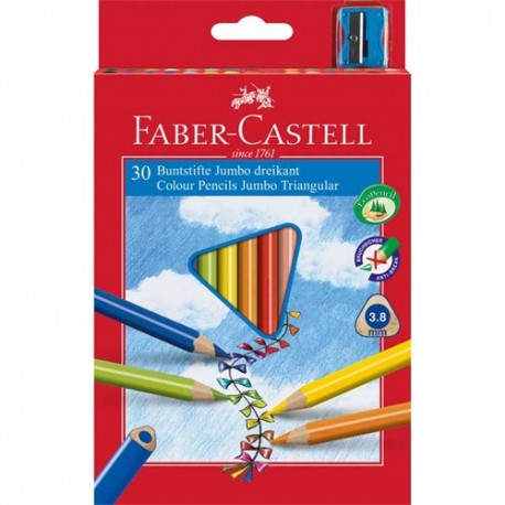 Színes ceruza Faber-Castell Junior háromszögletű 30 db-os klt.