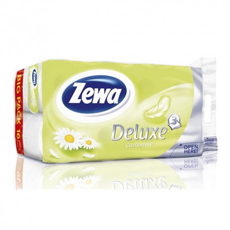 Toalettpapír Zewa Deluxe 3 rétegű 16 tekercses Camomile