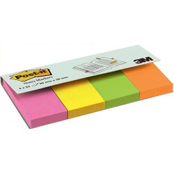 Oldaljelölő papír 3M Post-it 20x38 mm 4x50 lapos vegyes neon színek 670-4N