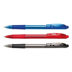 Golyóstoll Pentel BK417-C 0,7 mm eldobható 3 db-os (kék,piros,fekete)