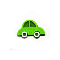 Kreatív filcfigura autó zöld