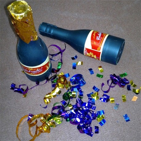 Party konfetti ágyú pezsgős üveg 20,5 cm