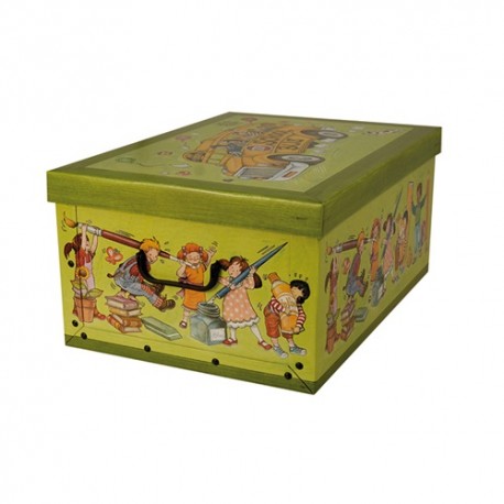 Tárolódoboz karton mini 33x25x16 cm iskolai gyerekek