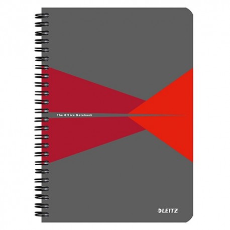 Spirálfüzet Esselte A/5 Office karton borítóval kockás, piros+ Cello toll