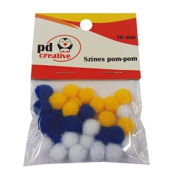 Kreatív pd pom-pom 1 cm színes 30 db/csomag