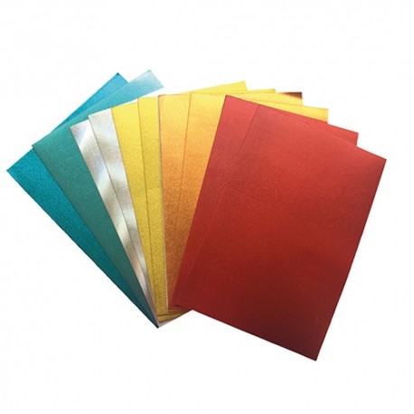 Kreatív pd dekorgumi lapok A/4 2 mm színes metálos vegyes 10 ív/csomag