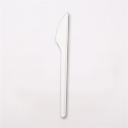 Evőeszköz kés műanyag fehér 100 db/csomag