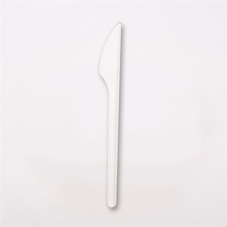 Evőeszköz kés műanyag fehér 100 db/csomag