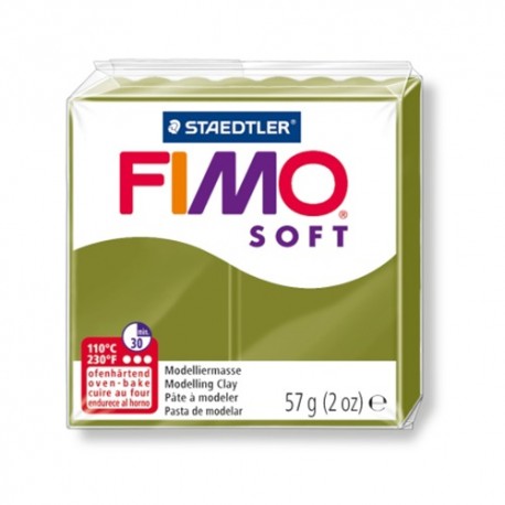 Kreatív kiégethető gyurma Fimo Soft 57g Olívzöld