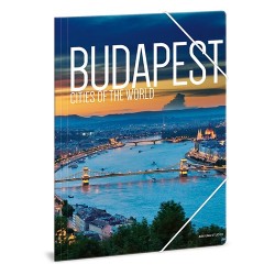 Gumis mappa karton Ars Una A/4 Budapest (857) 18