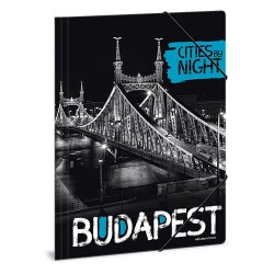 Gumis mappa karton Ars Una A/4 Budapes BY Night (858) 18