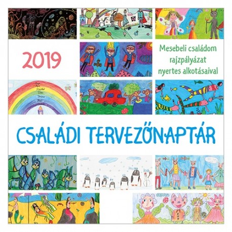 Naptár fali PD 30x30 cm Családi tervezőnaptár 2019