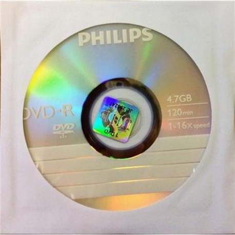 DVD-R Philips 4.7 GB írható papír tokos
