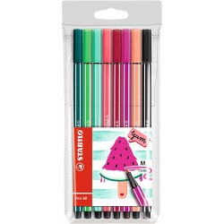 Rostirón Stabilo Pen 68 Living Colors Görögdinnye színkollekció 8 db-os szett