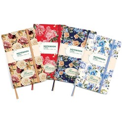 Notesz Pigna Flowers 13x21 cm 240 lapos sima