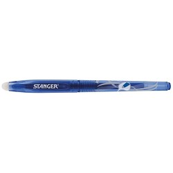 Zselés toll Stanger radírozható 0,7 mm Softgrip kék