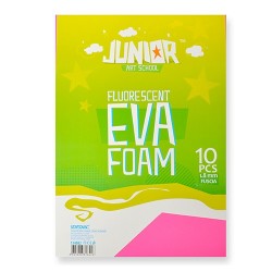 Kreatív Junior dekor gumilap A/4, fluo rózsaszín 10 db/csomag