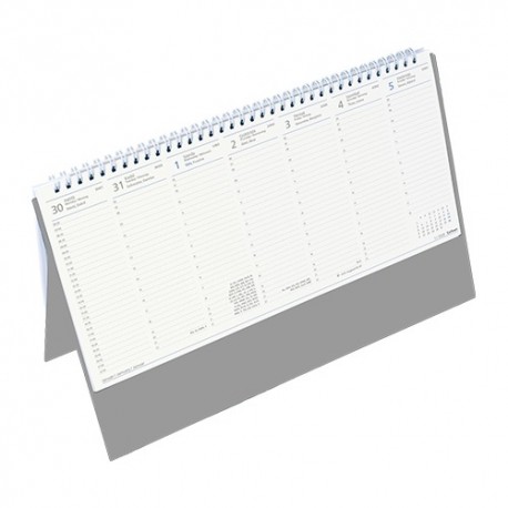 Naptár asztali TopTimer T051 álló műbőr táblás 32.5x15.5 cm szürke