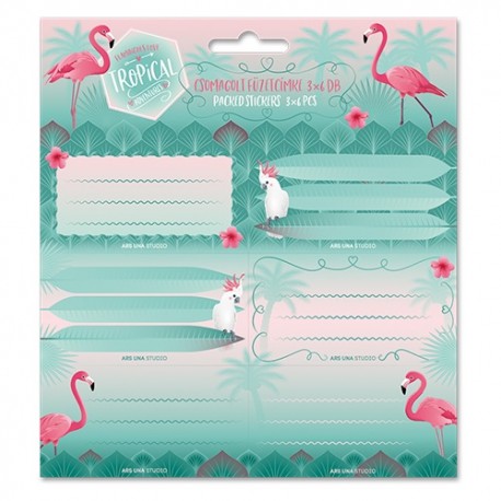 Füzetcímke Ars Una 3 x 6 db/csomag Pink Flamingo (868) 18