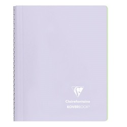 Spirálfüzet Clairefontaine Koverbook Blush A/5 80 lapos PP borítású vonalas lila