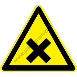 Ártalmas vagy ingerlő anyagok figyelmeztető piktogram matrica