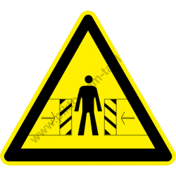 Elmozduló tárgyak figyelmeztető piktogram matrica