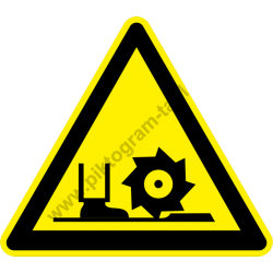 Forgó szerszámok figyelmeztető piktogram matrica
