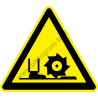 Lábsérülés veszélye figyelmeztető piktogram matrica