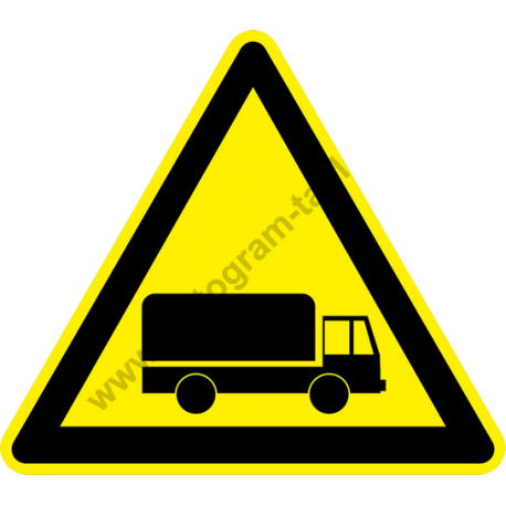 Gépjármű forgalom figyelmeztető piktogram matrica