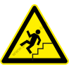 Lépcső figyelmeztető piktogram matrica