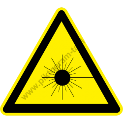 Lézersugár figyelmeztető piktogram matrica