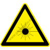 Lézersugár figyelmeztető piktogram matrica