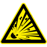 Robbanás veszély figyelmeztető piktogram matrica