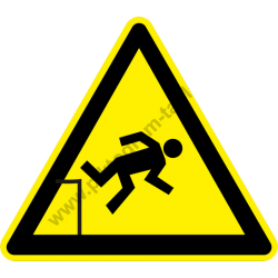 Zuhanásveszély figyelmeztető piktogram matrica