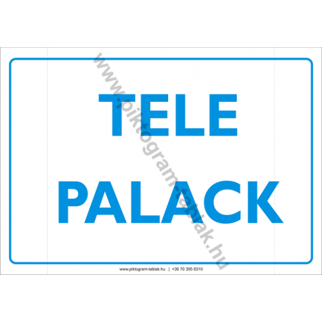 Tele palack rendelkező piktogram tábla