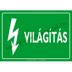 Világítás villamossági piktogram tábla