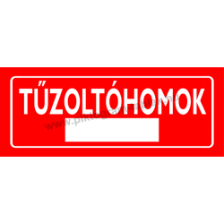 Tűzoltóhomok piktogram tábla