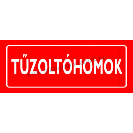 Tűzoltóhomok piktogram tábla