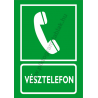 Utánvilágító vésztelefon piktogram tábla