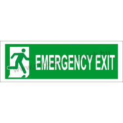 Utánvilágító emergency exit piktogram tábla