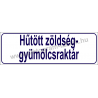 Hűtött zöldség-gyümölcsraktár HACCP tábla