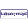 Szállítóedény mosogató HACCP tábla