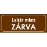 Leltár miatt zárva 25x10 cm