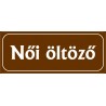 Női öltöző 25x10 cm