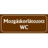 Mozgáskorlátozott wc 25x10 cm