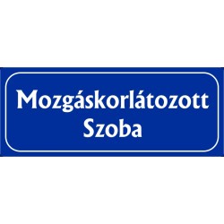 Mozgáskorlátozott szoba 25x10 cm