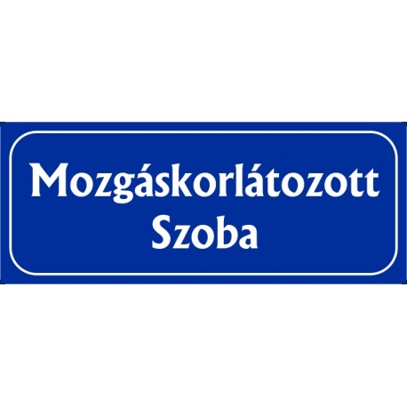 Mozgáskorlátozott szoba 25x10 cm